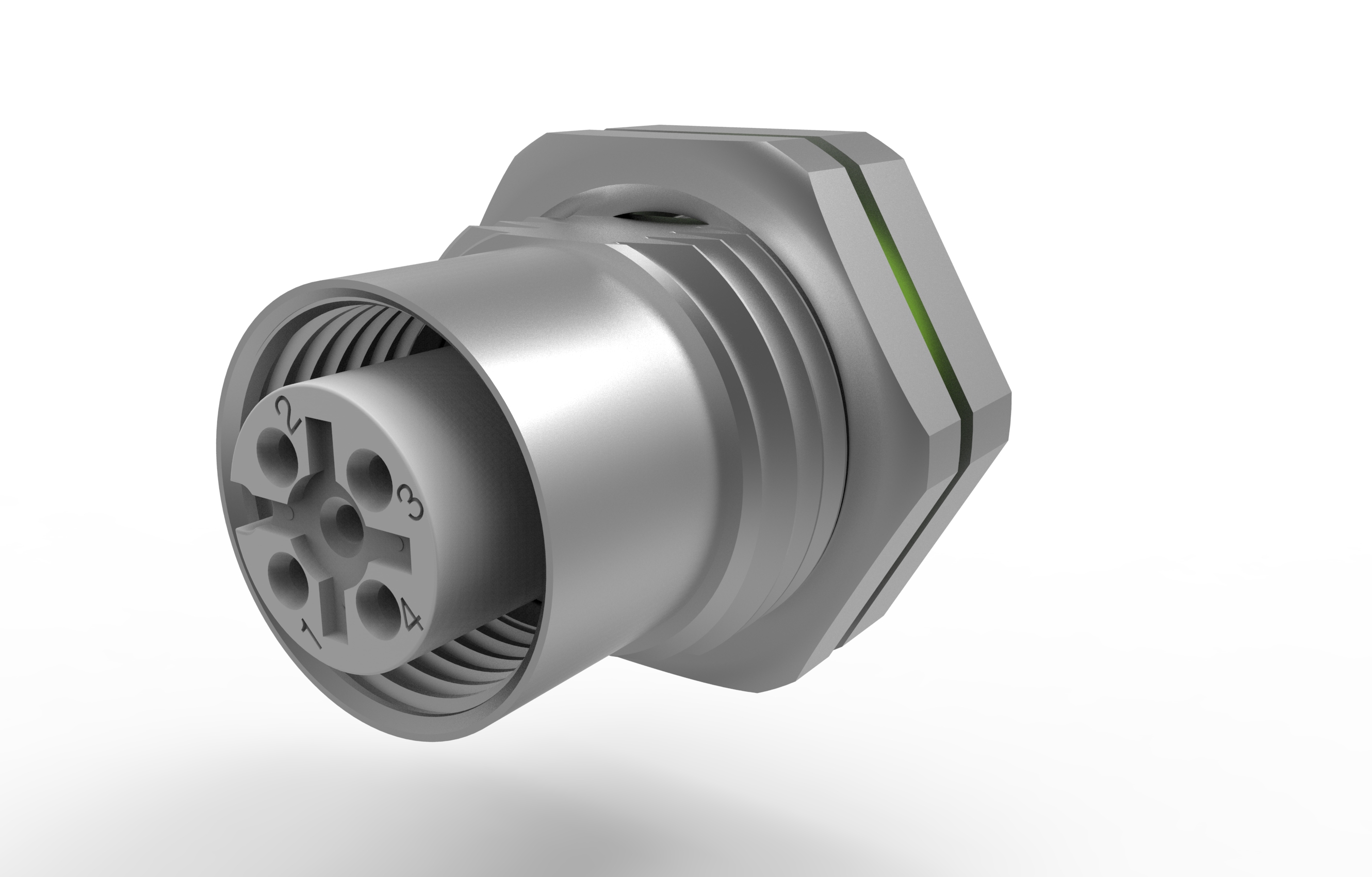 M12 A5 panel mount connectors