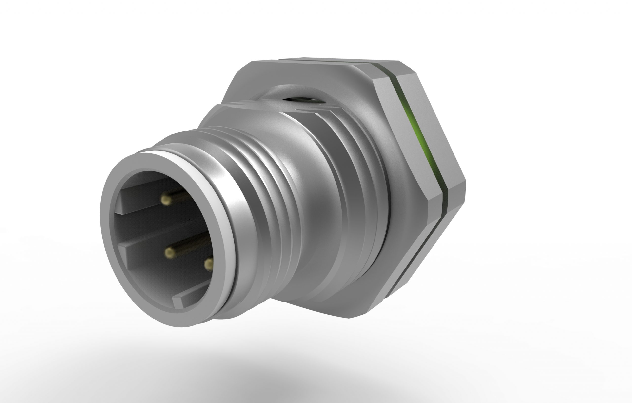 M12 Dcoded Industrial Panel mount crimp connectors